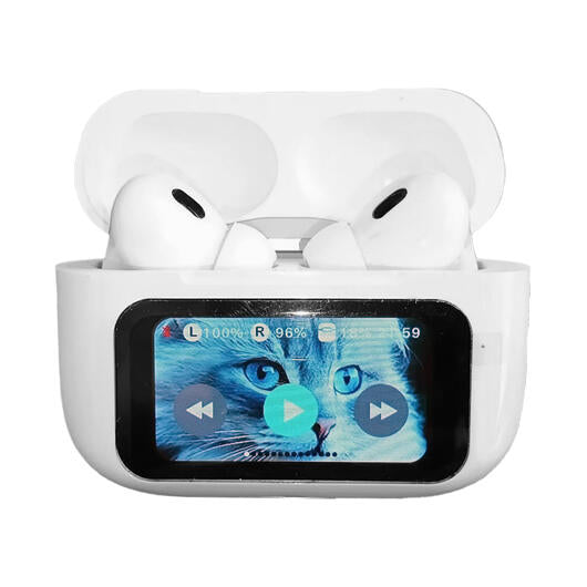 Auriculares Bluetooth 5,4 con Pantalla Táctil Cancelación de Ruido ANC+ENC, IPX7 Impermeables